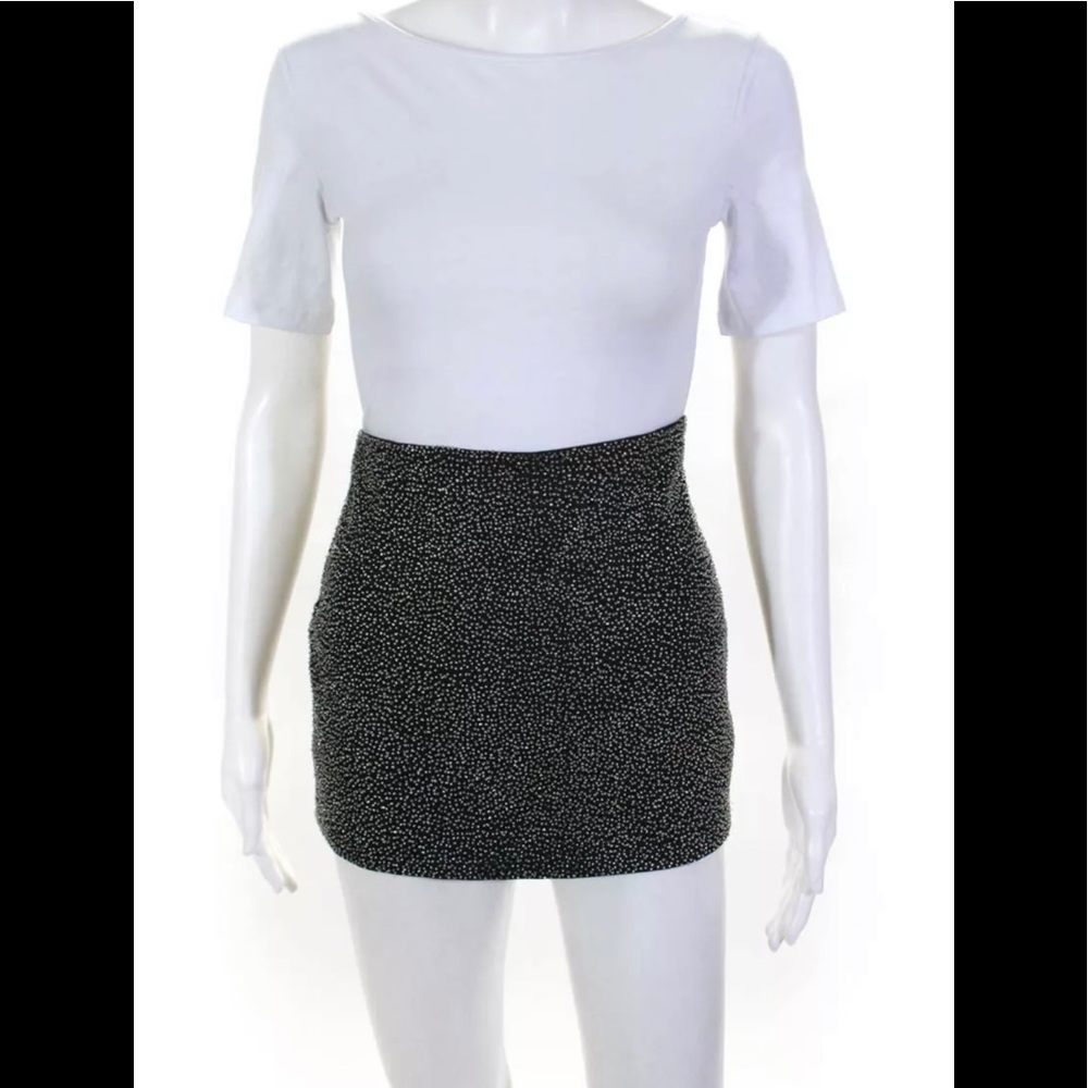 Swildens Womens heavy Beaded Mini Skirt Black 1